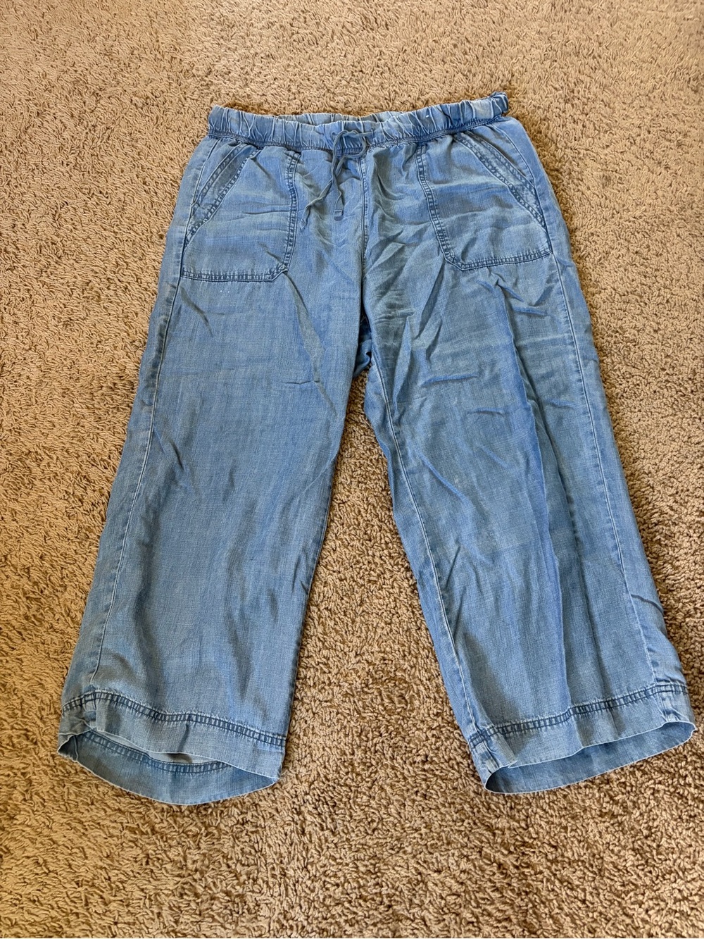 Splendid Light Blue Wide Leg Pull-On Pants